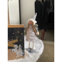 Ruhhy 22343 Vianočné dekorácie anjelik 40 cm, šedá