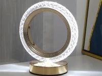 Verk 12313 Křišťálová LED stolní lampa, RGB, prsten