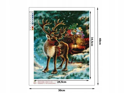 Verk 26087 Diamantové malování 5D - vánoční sob