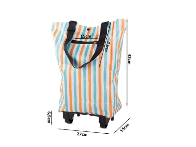Verk 24135 Nákupná taška na kolieskach 20 l, prúžok