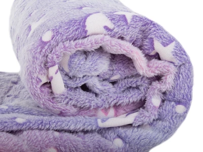 Verk 24307 Fleecová deka s rukávmi hviezdy svietiaca fialová