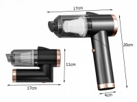 Verk 24333 Ruční Mini USB vysavač do auta 2000mAh, bílá