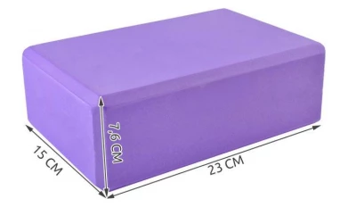 ISO Pěnová kostka na jógu 23x15x7.4cm - fialová