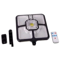 Izoxis 22736 Pouličné osvetlenie solárne 220 LED COB, IP65, 8 W, čierne