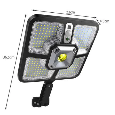 Izoxis 22736 Pouličné osvetlenie solárne 220 LED COB, IP65, 8 W, čierne