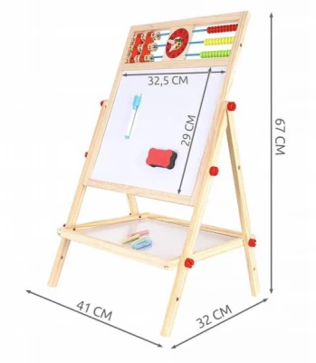 Kruzzel 22472 Multifunkční oboustranná tabule pro děti 42 x 32,5 cm