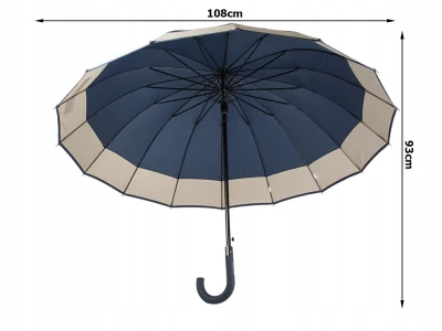 Verk 25016 Deštník holový 16 drátů, 108 cm, modrá