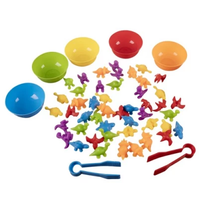 Kruzzel 22496 Dinosauři vzdělávací sada montessori 48 ks 