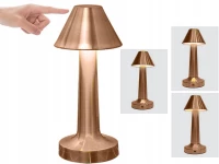Verk 12308 LED Stolní lampa dotyková, 3 W, 1500mAh, měděná