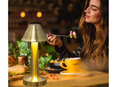 Verk 12308 LED Stolní lampa dotyková, 3 W, 1500mAh, měděná
