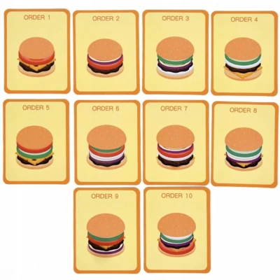 Kruzzel 22673 Dětský dřevěný hamburger