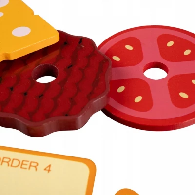 Kruzzel 22673 Dětský dřevěný hamburger