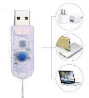 Foxter 2279 Vánoční světelný závěs USB LED, IP65, dálkové ovládání, multikolor 2 x 2 m