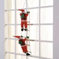 Ruhhy 22519 Vianočné dekorácie Santa Claus na rebríku 120 cm