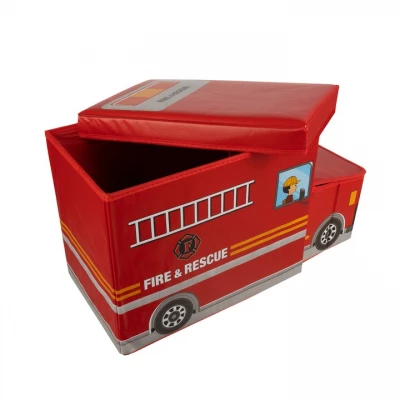 Kruzzel 22489 Box na hračky hasičské auto 53 x 26 x 31,5 cm