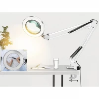 Izoxis 22692 Multifunkční kosmetická lampa s lupou 32 LED, USB, bílá