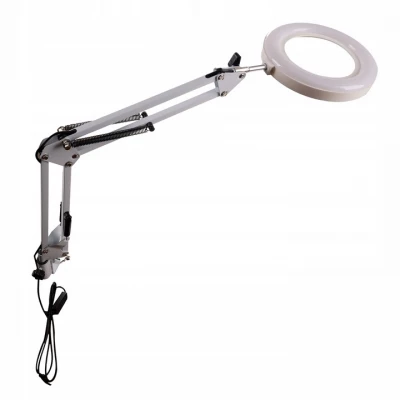 Izoxis 22692 Multifunkční kosmetická lampa s lupou 32 LED, USB, bílá