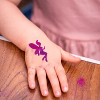 Kruzzel 22890 Sada na trblietavé tetovanie so šablónami