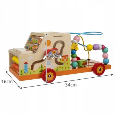 Kruzzel 22652 Dřevěné auto s počítadlem