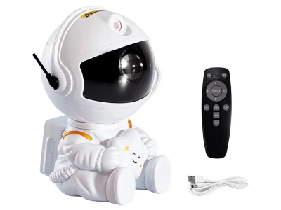 GGV Astronaut sedící projektor noční oblohy, polární záře a hvězd, dálkové ovládání