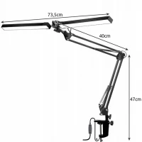 Izoxis 23080 Multifunkční nastavitelná stolní lampa 168 LED, 24W, 3200-6000k, černá