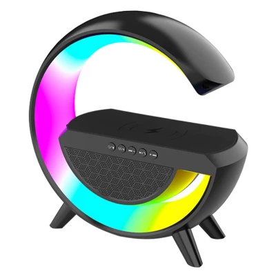 GGV Multifunkčný Bluetooth reproduktor s LED lampou a bezdrôtovou nabíjačkou čierna
