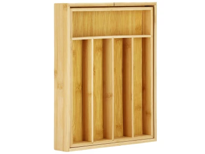 Verk 27056 Bambusový organizér do zásuvky, 7 přihrádek, 39 cm
