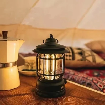 Pronett XJ4857 Kempingová LED lampa USB černá