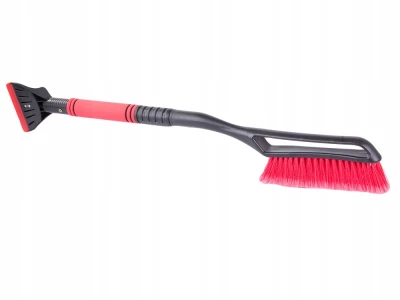 Verk 10118 Škrabka do auta na led se smetáčkem 2 v 1 červená