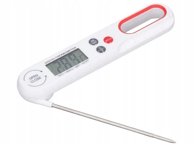 Verk 07176 Kuchyňský teploměr LCD, 300°C, bílý