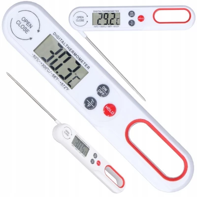 Verk 07176 Kuchyňský teploměr LCD, 300°C, bílý
