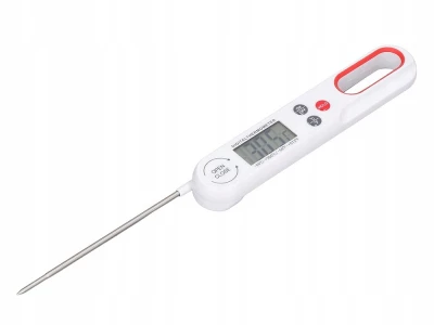 Verk 07176 Kuchyňský teploměr LCD, 300°C, bílý