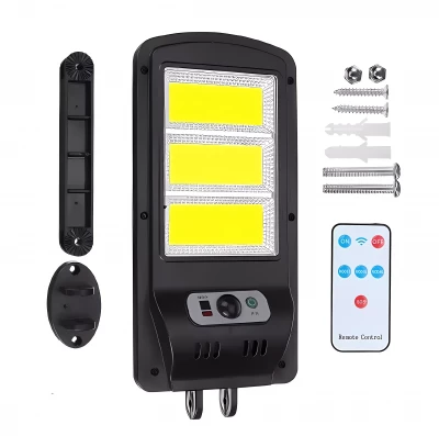 Foxter Pouliční osvětlení solární LED COB, IP65, 300W, černá
