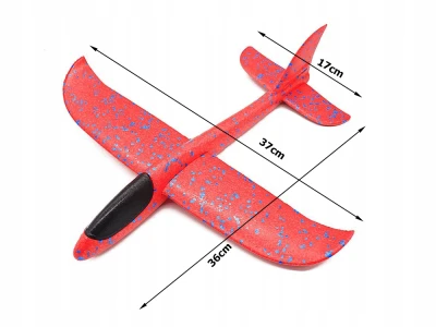Verk 18219 Pěnové Házecí Letadlo 37 cm červené