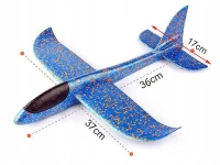 Verk 18219 Pěnové Házecí Letadlo 37 cm modrá