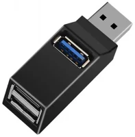 APT AK337 USB Hub 3.0, 3 porty čierny