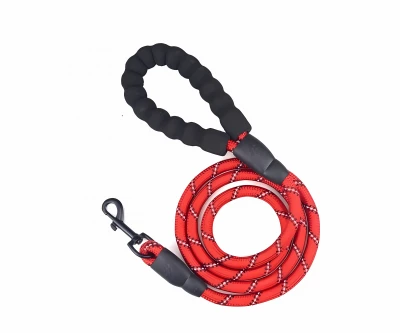 Nuxie Vodítko pro psy reflexní kulaté 150 cm červené