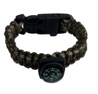 Foxter XT1141 Náramok na prežitie s kompasom čierny