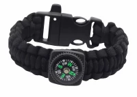 Foxter XT1141 Náramok na prežitie s kompasom čierny