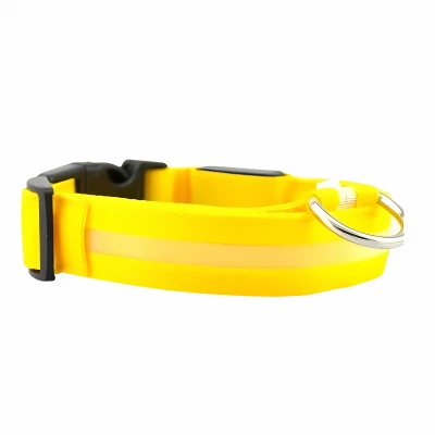 Nuxie XT0662 LED svítící obojek pro kočku a psa vel. L žlutý