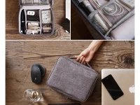 Trizand 23172 Taška organizér na kabely a malou elektroniku šedá