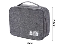 Trizand 23172 Taška organizér na kabely a malou elektroniku šedá