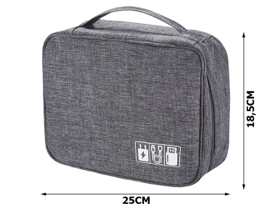 Trizand 23172 Taška organizér na kabely a malou elektroniku šedá