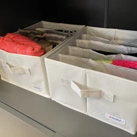 Ruhhy 22485 Organizér na oblečenie 2 x 15 l, sivá