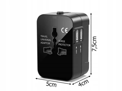 Verk 06313 Univerzální cestovní adaptér 2x USB