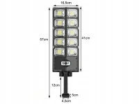 Verk 12325 Pouličné osvetlenie solárne 420 LED COB, IP67, čierne