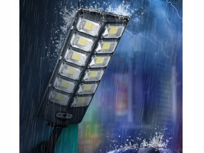 Verk 12325 Pouličné osvetlenie solárne 420 LED COB, IP67, čierne