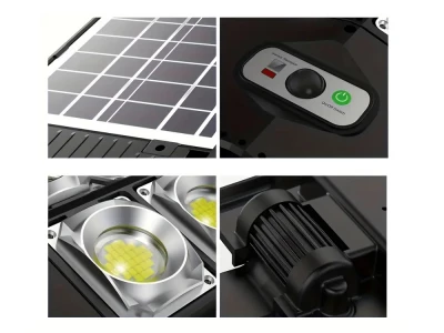 Verk 12325 Pouličné osvetlenie solárne 420 LED COB, IP67, čierne