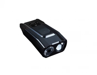Verk 14479 Voděodolné LED světlo na kolo USB, el.zvonek černé