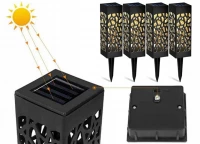 Verk 27103 Záhradné solárne lampy so snímačom súmraku 4 ks